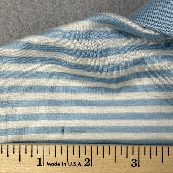 Peter Millar Polo Shirt Men's XXL Classic Fit Short Sleeve Golf Blue Stripe - Picture 8 of 10